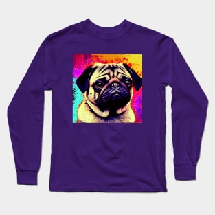 Pug Painting Long Sleeve T-Shirt